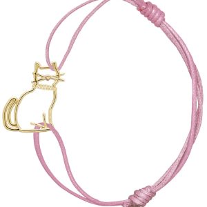 Miau zafiro rosa bracciale corda